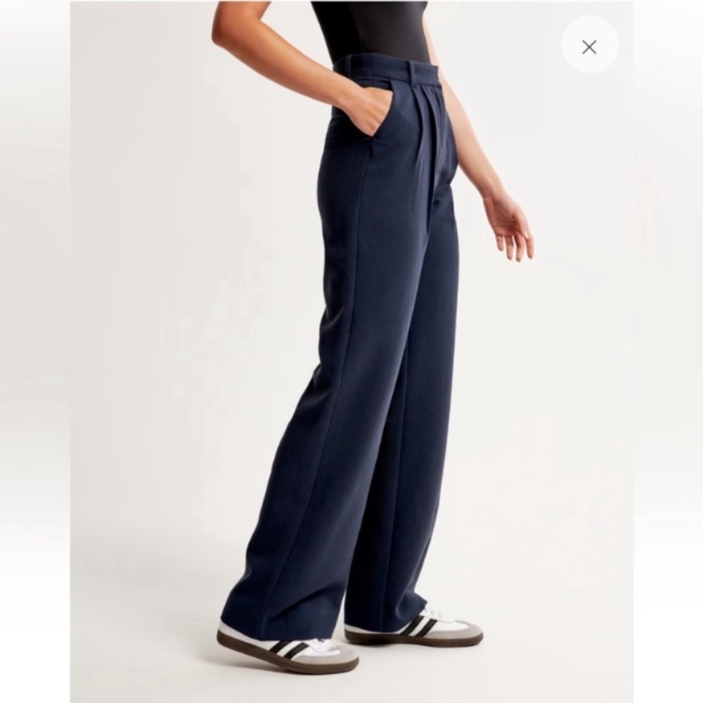 Abercrombie and Fitch trousers navy blue size 26/2 - Picture 2 of 9